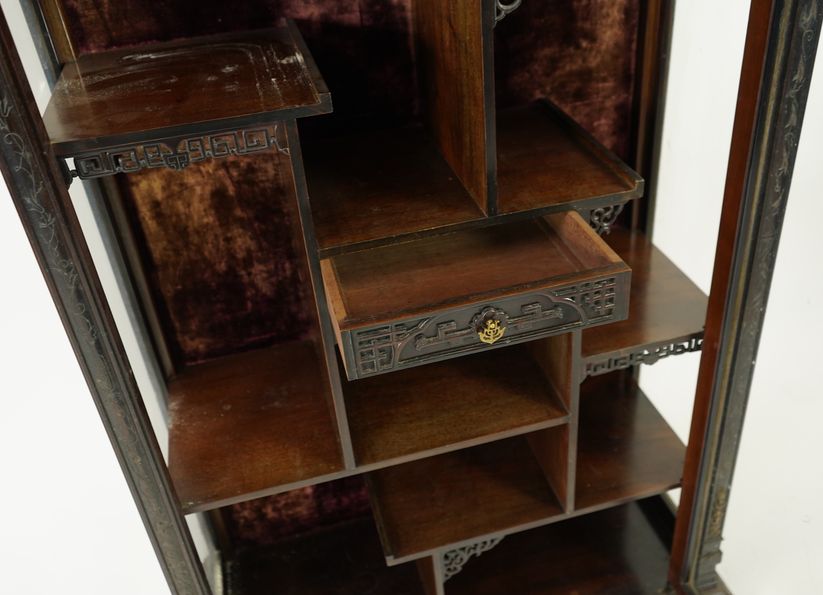 Gabriel Viardot (French, 1830-1906), a French Aesthetic movement mahogany and ormolu mounted cabinet